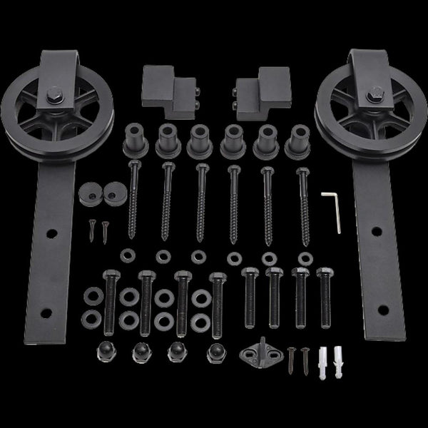 2M Big Spoke Wheel Sliding Barn Door Hardware Deals499