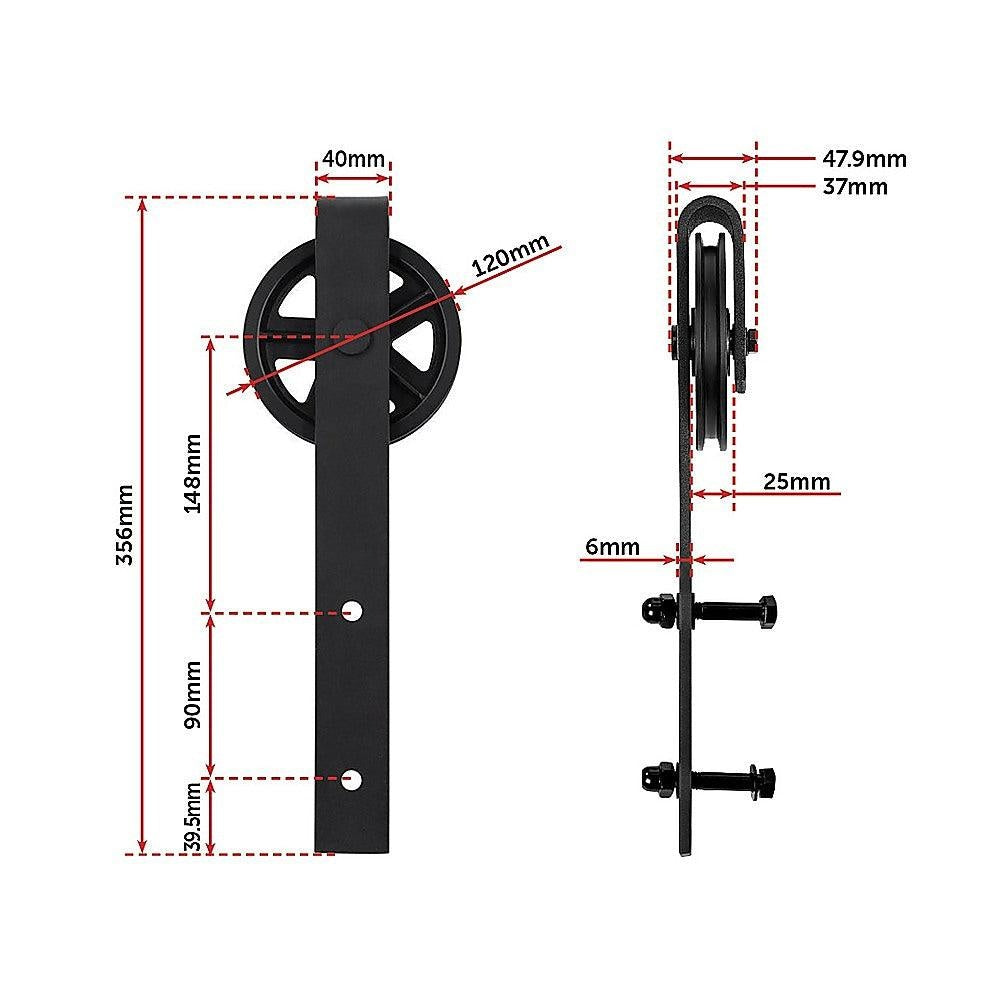 2M Big Spoke Wheel Sliding Barn Door Hardware Deals499