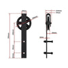 2M Big Spoke Wheel Sliding Barn Door Hardware Deals499