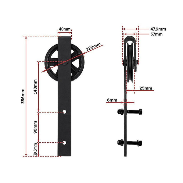2M Big Spoke Wheel Sliding Barn Door Hardware Deals499