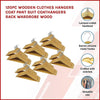120pc Wooden Clothes Hangers Coat Pant Suit Coathangers Rack Wardrobe Wood from Deals499 at Deals499