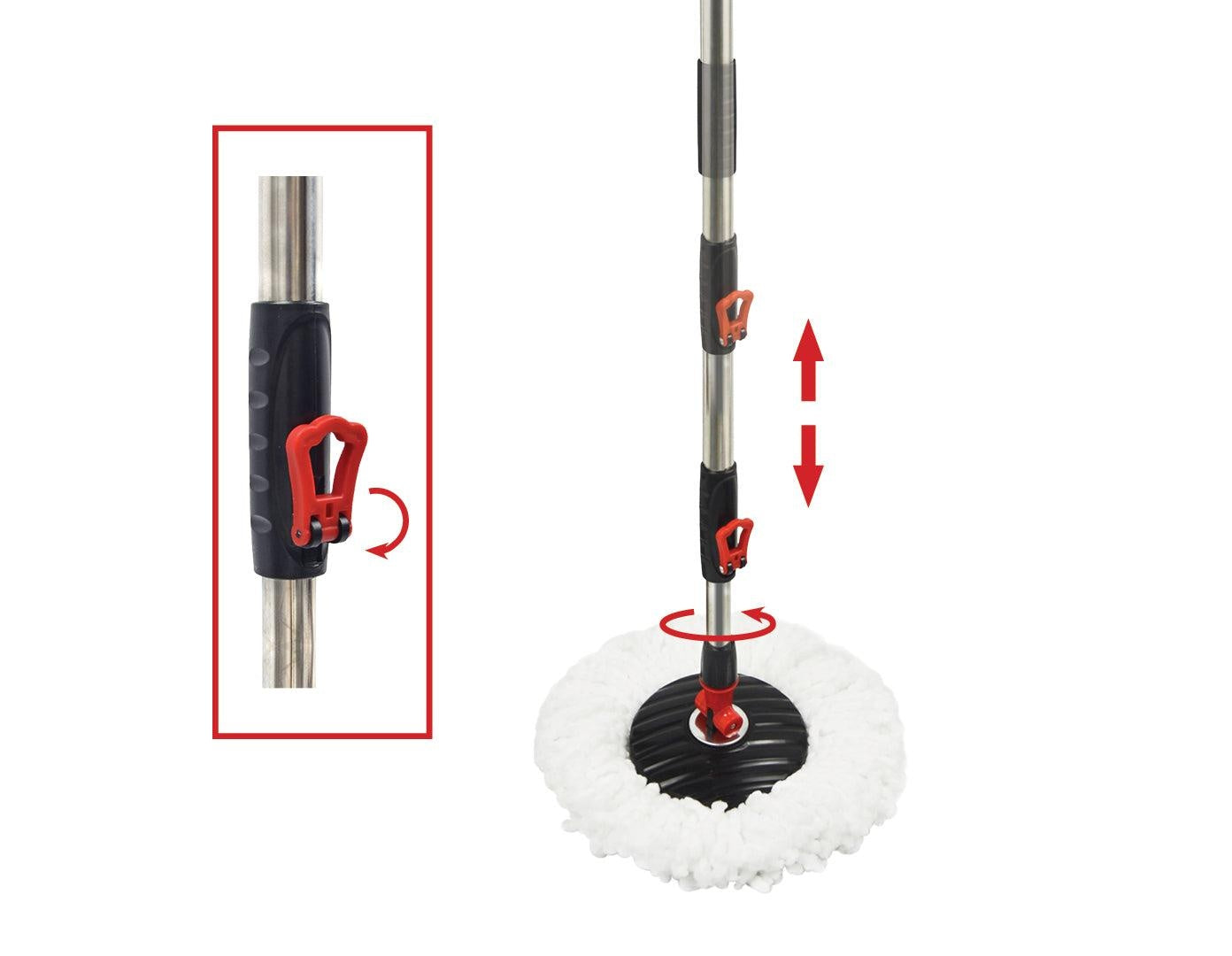 Spin Rotating Mop and Bucket Set with Wheels and 4 Microfibre Mop Heads Deals499