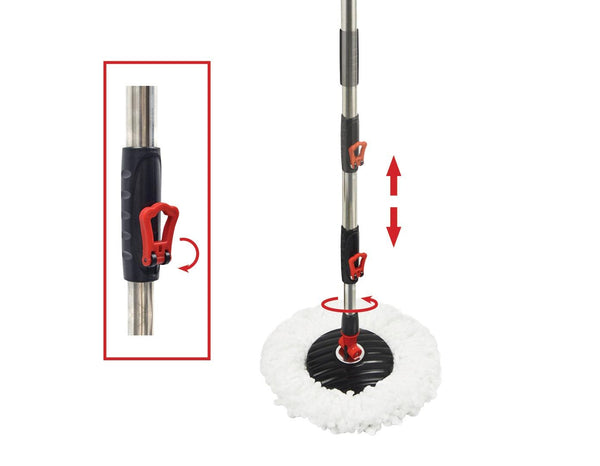 Spin Rotating Mop and Bucket Set with Wheels and 4 Microfibre Mop Heads Deals499