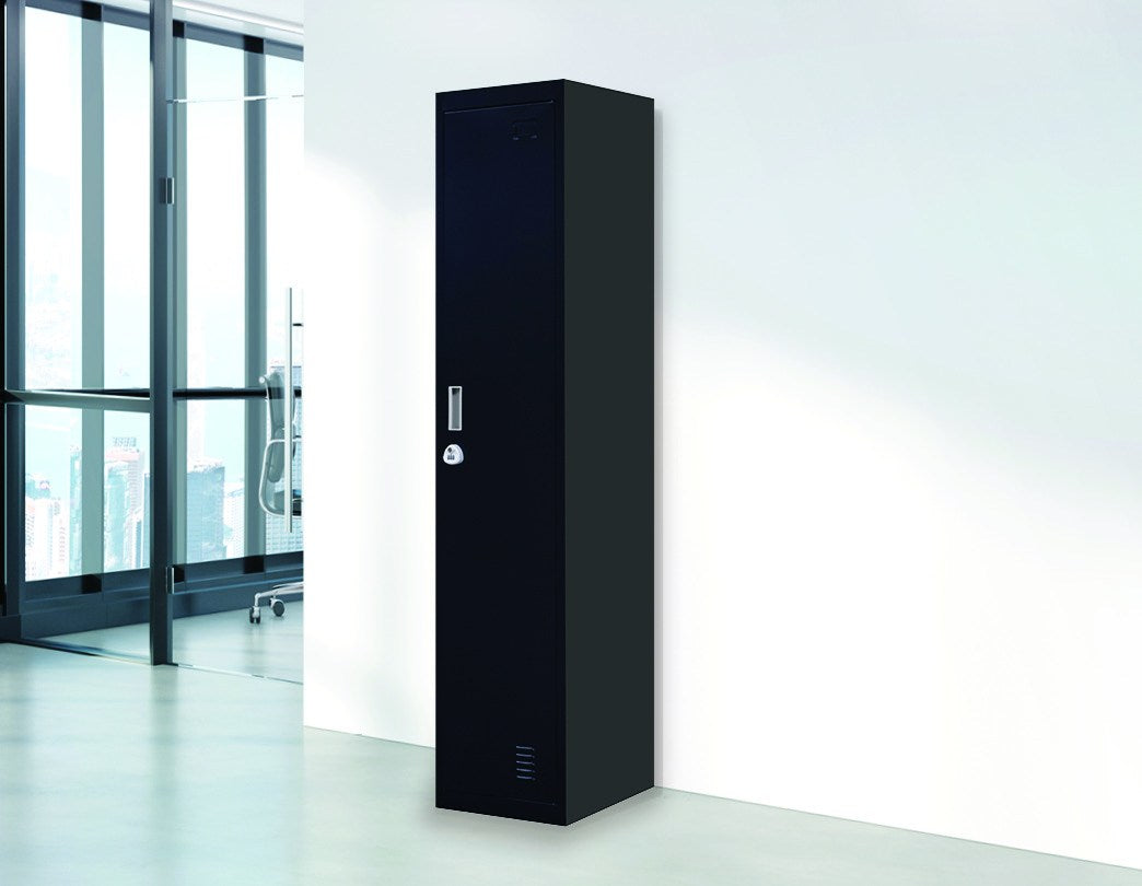 3-Digit Combination Lock One-Door Office Gym Shed Clothing Locker Cabinet Black Deals499