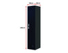 3-Digit Combination Lock One-Door Office Gym Shed Clothing Locker Cabinet Black Deals499