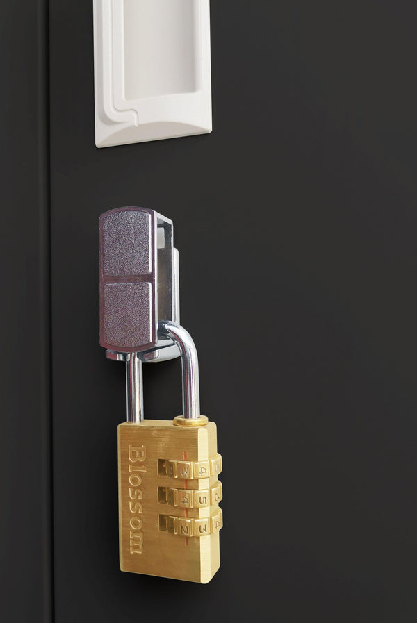 Padlock-operated lock 2-Door Vertical Locker for Office Gym Shed School Home Storage Black Deals499