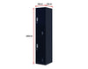 Padlock-operated lock 2-Door Vertical Locker for Office Gym Shed School Home Storage Black Deals499