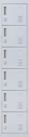 Padlock-operated Lock 6-Door Locker for Office Gym Shed School Home Storage Grey Deals499