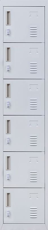 Padlock-operated Lock 6-Door Locker for Office Gym Shed School Home Storage Grey Deals499