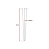 Set of 4 Industrial 3 - Rod Retro Hairpin Table Legs 12mm Steel Bench Desk - 71cm White Deals499
