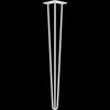 Set of 4 Industrial 3 - Rod Retro Hairpin Table Legs 12mm Steel Bench Desk - 71cm White Deals499