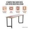 V Shaped Table Bench Desk Legs Retro Industrial Design Fully Welded - Black Deals499