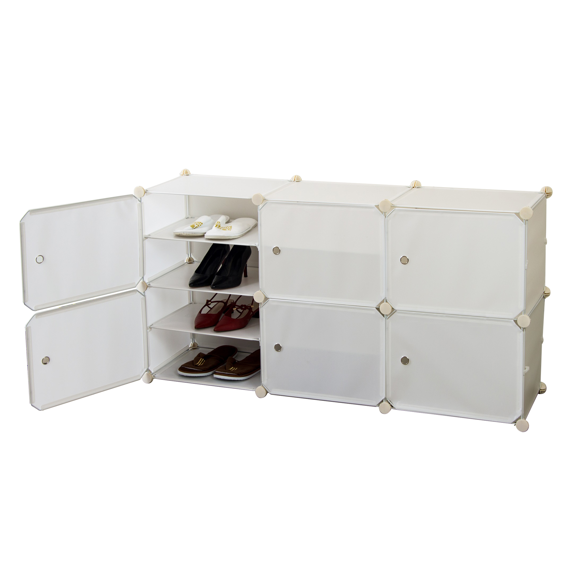 White Cube DIY Shoe Cabinet Rack Storage Portable Stackable Organiser Stand Deals499