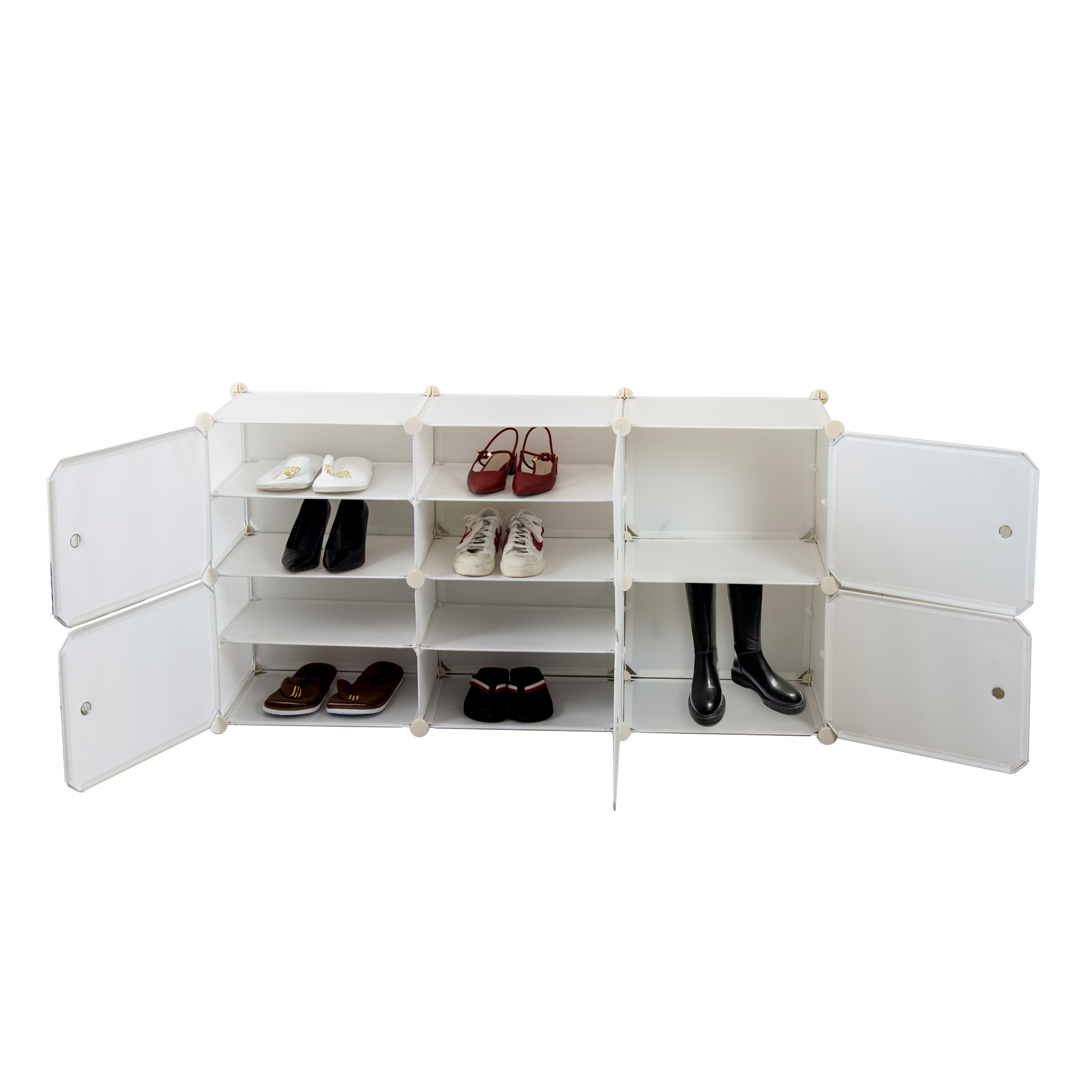 White Cube DIY Shoe Cabinet Rack Storage Portable Stackable Organiser Stand Deals499