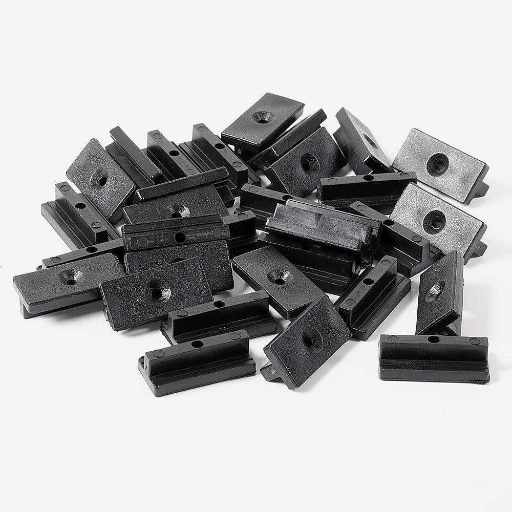 100 Composite Decking Hidden Fixing Fasteners Plastic T Clips & Black Screws Deals499