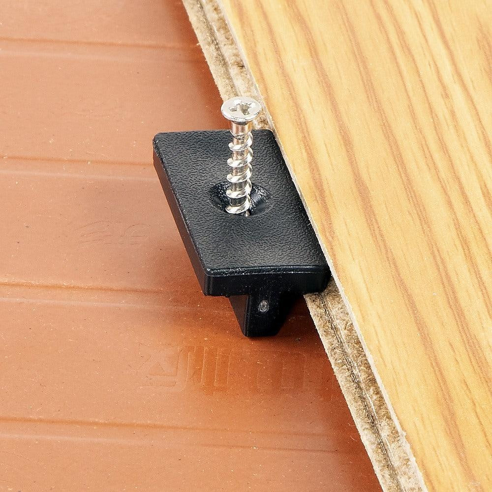 100 Composite Decking Hidden Fixing Fasteners Plastic T Clips & Black Screws Deals499