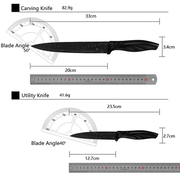 Kitchen 17 Pc Knife Set w/ Block & Sharpener Chef Bread Steak Knives Deals499
