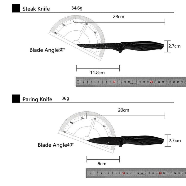 Kitchen 17 Pc Knife Set w/ Block & Sharpener Chef Bread Steak Knives Deals499