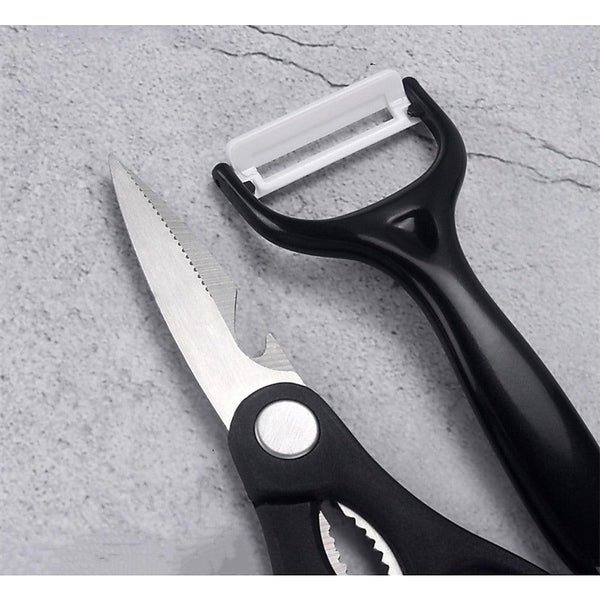 Kitchen 17 Pc Knife Set w/ Block & Sharpener Chef Bread Steak Knives Deals499