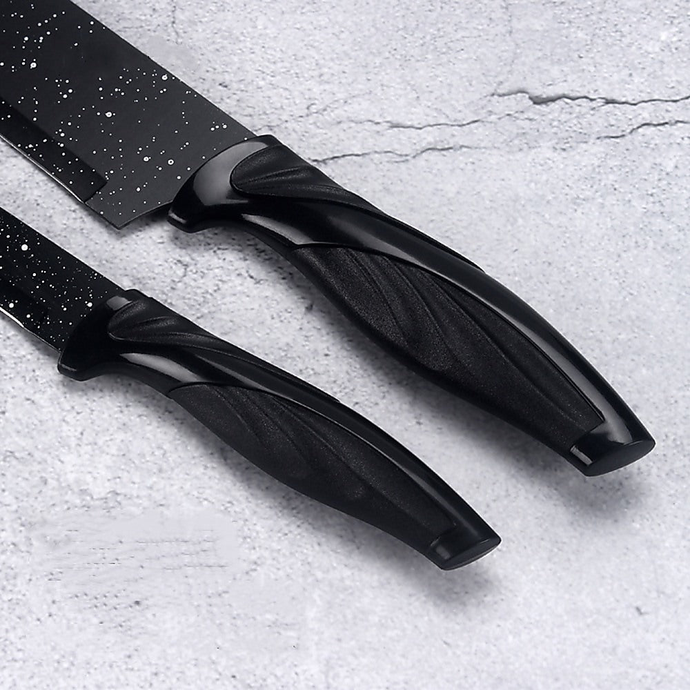 Kitchen 17 Pc Knife Set w/ Block & Sharpener Chef Bread Steak Knives Deals499