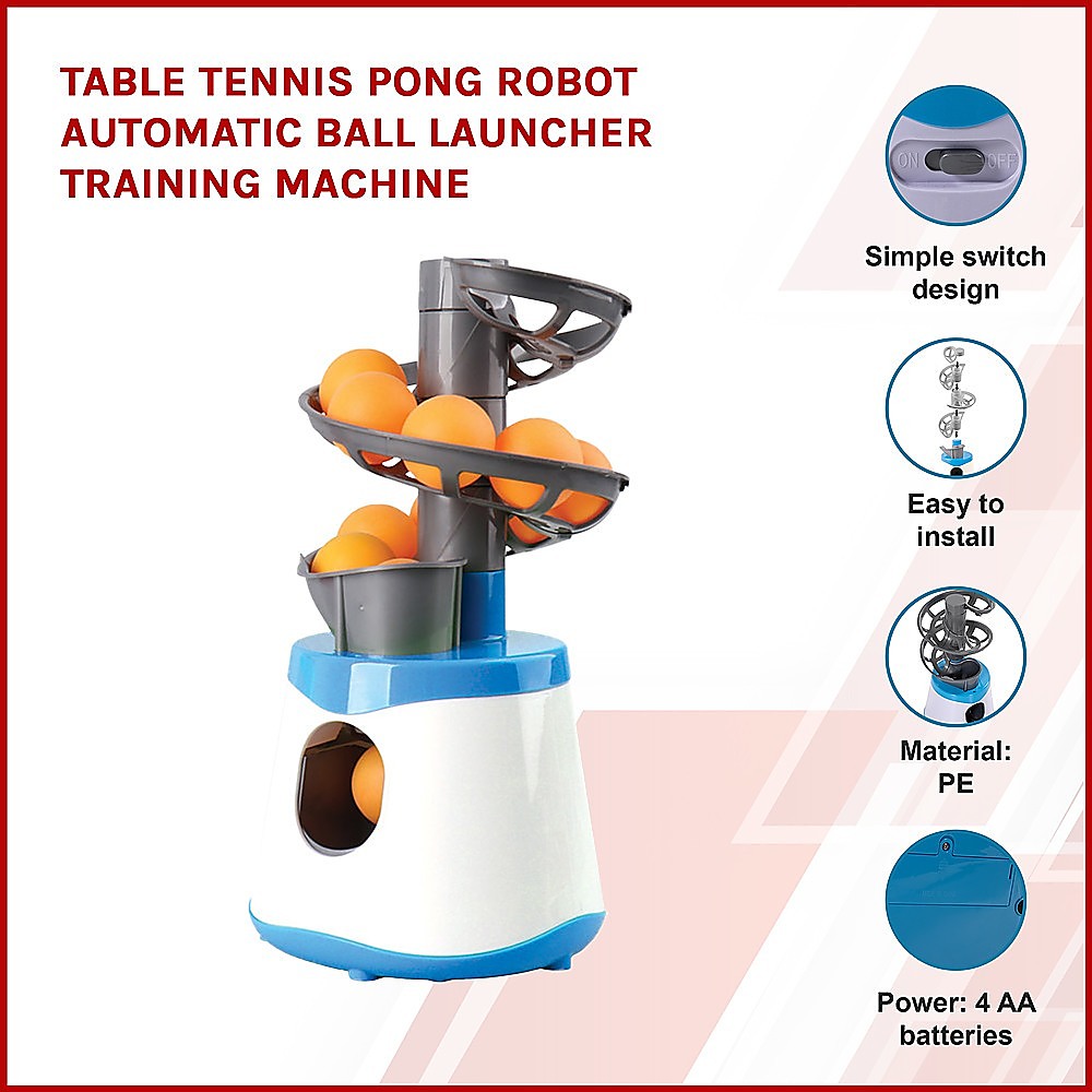 Table Tennis Pong Robot Automatic Ball Launcher Training Machine Deals499