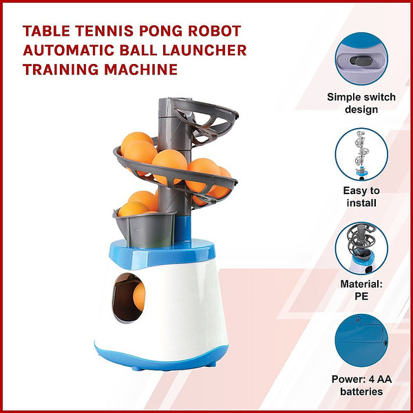 Table Tennis Pong Robot Automatic Ball Launcher Training Machine Deals499