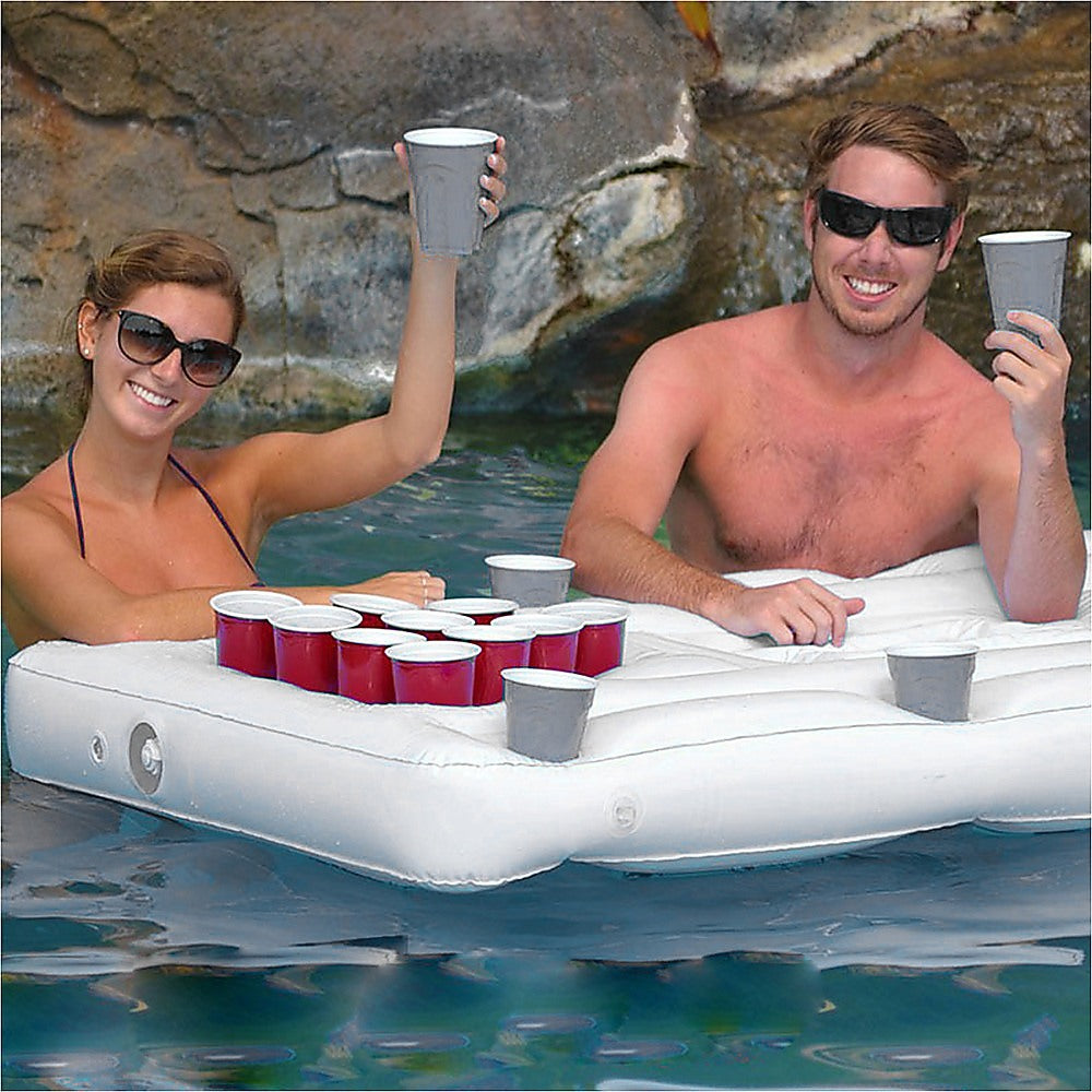 Big PVC Inflatable Beer Pong Raft Floating Pool Party Pong Game Table Lounge Toy Deals499