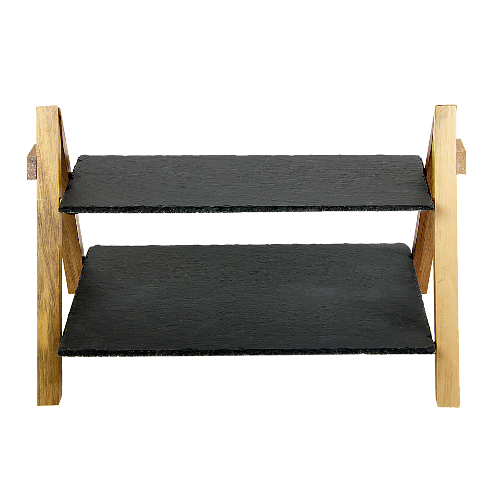 Party 2 Tier Cake Stand Slate Wedding Tiered Serving Stand Afternoon Tea Deals499