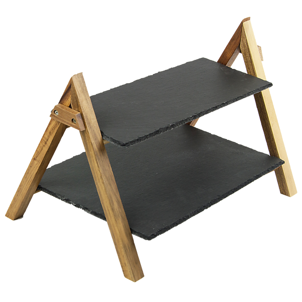 Party 2 Tier Cake Stand Slate Wedding Tiered Serving Stand Afternoon Tea Deals499