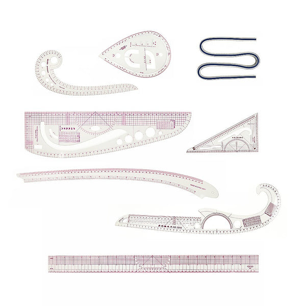 9pc French Curve Ruler Set DIY Sewing Pattern Measuring Tool for Dressmaker Deals499