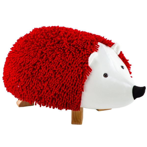 Lira Red Hedgehog Ottoman With Solid Wood Footrest Deals499