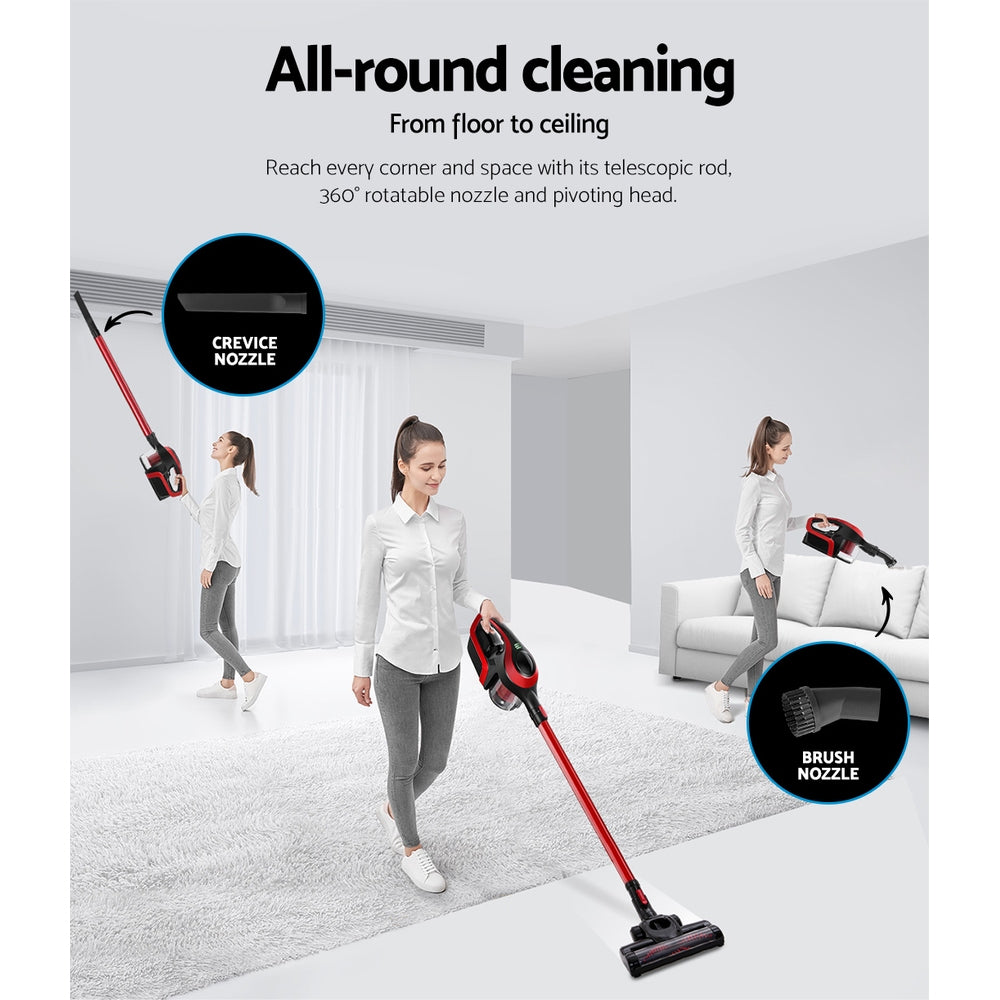 Devanti Handheld Vacuum Cleaner Cordless Stick Car Vacuum Cleaners HEPA Filters Deals499