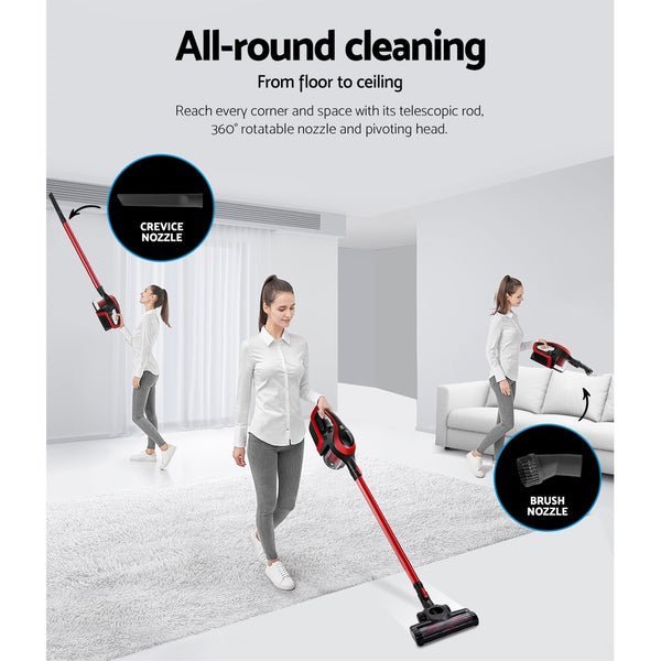 Devanti Handheld Vacuum Cleaner Cordless Stick Car Vacuum Cleaners HEPA Filters Deals499