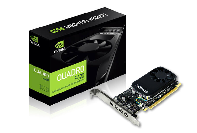 E-ENERGY Quadro P620 PCIe Workstation Card 2GB DDR5 4xmDP1.4 4K 4x5120x2880@60Hz 128-Bit 80GB/s 512 Cuda Single Slot Low Profile (126Q4000100) E-ENERGY