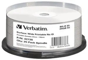 VERBATIM Blu-Ray BD-R 25pk 25GB, 6x, Spindle VERBATIM