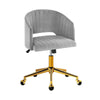 Velvet Office Chair Fabric Computer Chairs Adjustable Armchair Work Study Grey Deals499