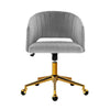 Velvet Office Chair Fabric Computer Chairs Adjustable Armchair Work Study Grey Deals499