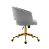 Velvet Office Chair Fabric Computer Chairs Adjustable Armchair Work Study Grey Deals499