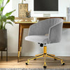 Velvet Office Chair Fabric Computer Chairs Adjustable Armchair Work Study Grey Deals499