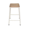 Vintage Industrial Barstool Cream Amethyst Hera