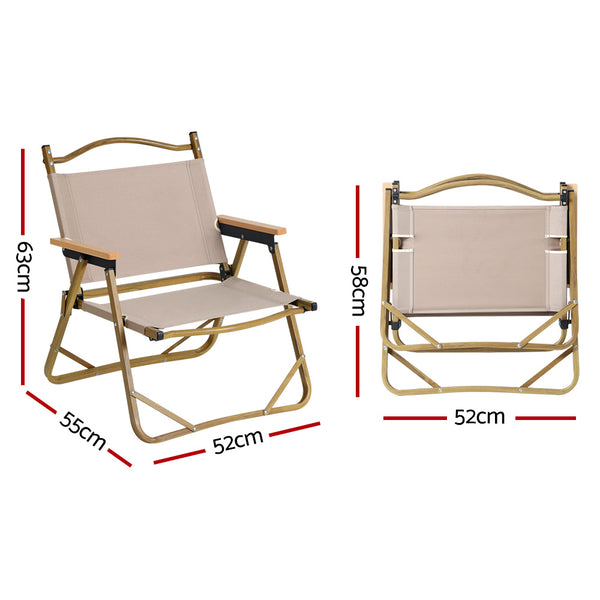 Gardeon Outdoor Furniture Picnic Table and Chairs Wooden Egg Roll Camping Desk Deals499