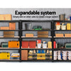 Giantz 1.8M Warehouse Racking Shelving Storage Shelf Garage Shelves Rack Steel Black Deals499