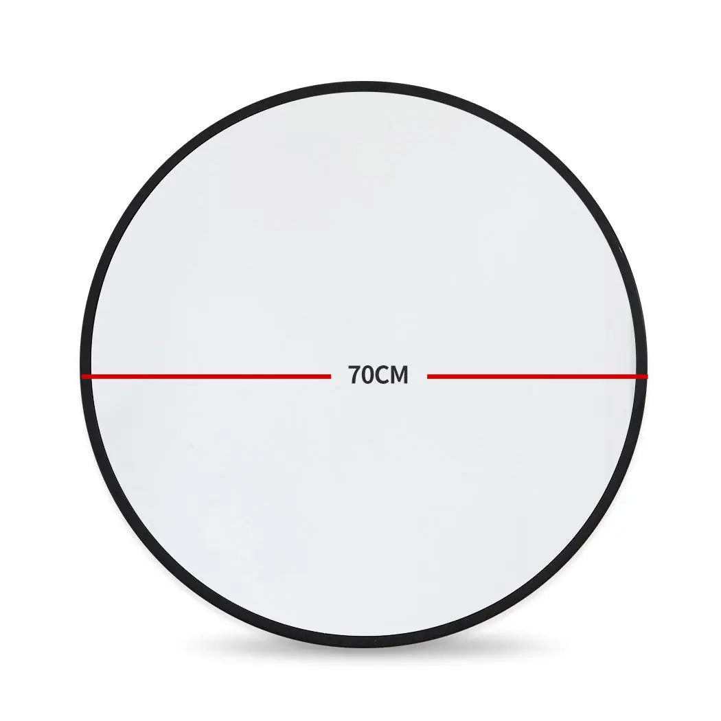 Wall Mirror Round Shaped Bathroom Makeup Mirrors Smooth Edge 70CM Deals499