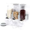 Wall Mounted Triple Cereal Dispenser Dry Food Storage Container Dispense Machine Deals499