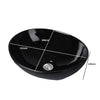 Wash Basin Oval Ceramic Hand Bowl Bathroom Sink Vanity Above Counter Gloss Black Deals499