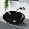 Wash Basin Oval Ceramic Hand Bowl Bathroom Sink Vanity Above Counter Gloss Black Deals499