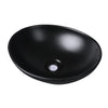 Wash Basin Oval Ceramic Hand Bowl Bathroom Sink Vanity Above Counter Matte Black Deals499