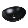Wash Basin Oval Ceramic Hand Bowl Bathroom Sink Vanity Above Counter Matte Black Deals499