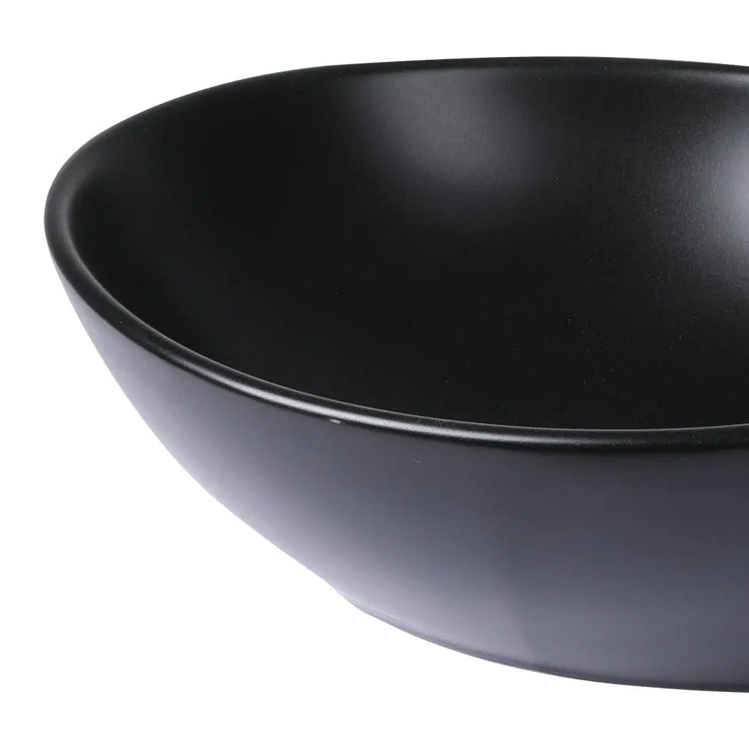 Wash Basin Oval Ceramic Hand Bowl Bathroom Sink Vanity Above Counter Matte Black Deals499