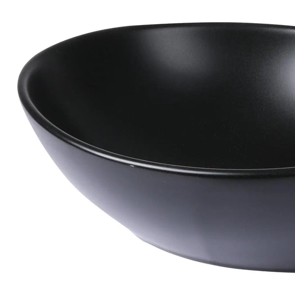 Wash Basin Oval Ceramic Hand Bowl Bathroom Sink Vanity Above Counter Matte Black Deals499